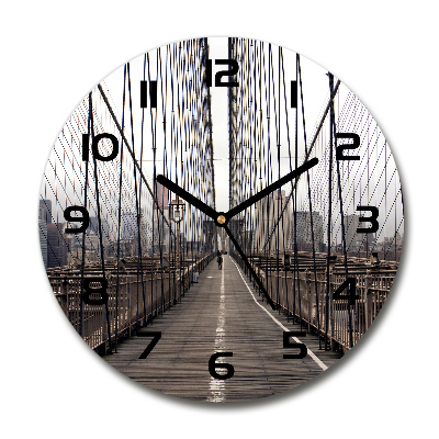 Round wall clock Brooklyn bridge