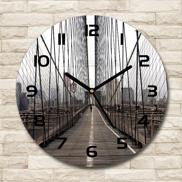 Round wall clock Brooklyn bridge