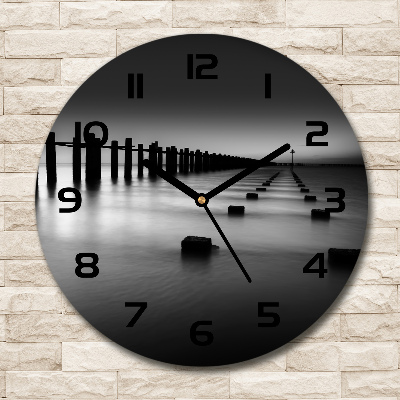 Round glass clock Tamiza breakwater