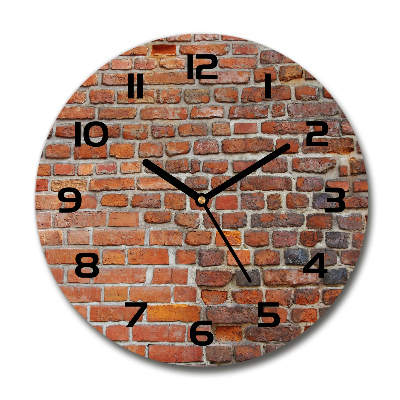 Round wall clock Brick wall