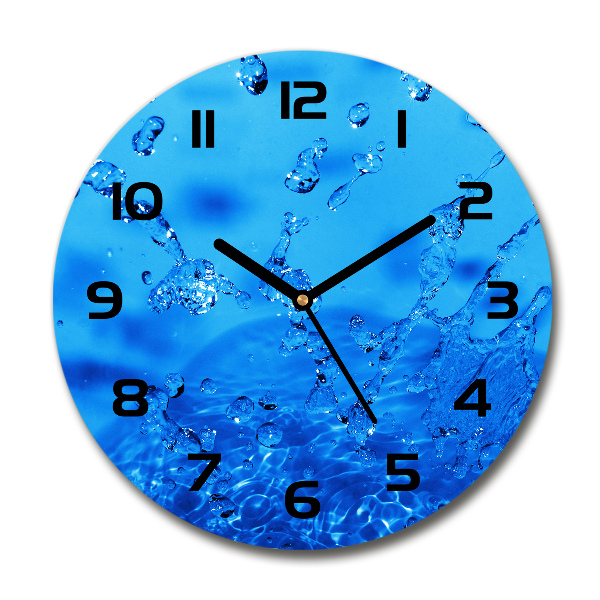 Round clock glass Drops of water