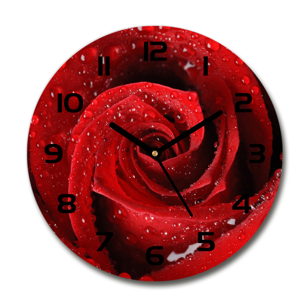 Round wall clock Rose drops