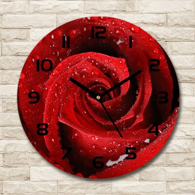 Round wall clock Rose drops