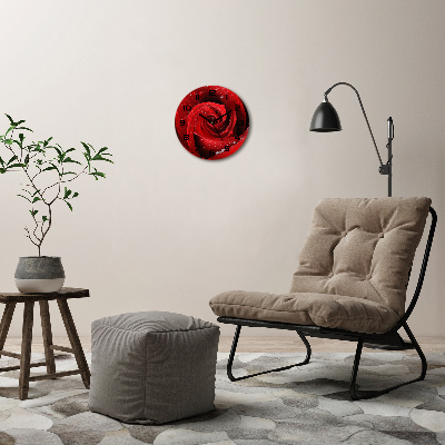 Round wall clock Rose drops