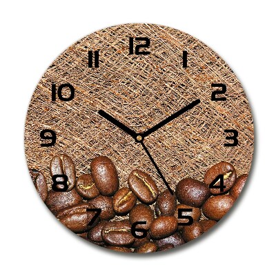 Round wall clock Coffee beans