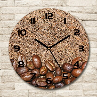 Round wall clock Coffee beans