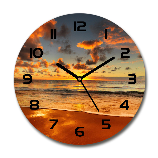 Round wall clock Australian beach