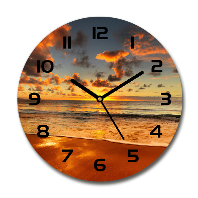 Round wall clock Australian beach