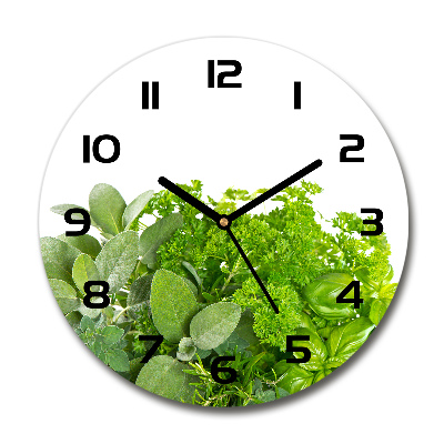 Round wall clock Herbs