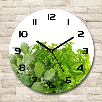 Round wall clock Herbs