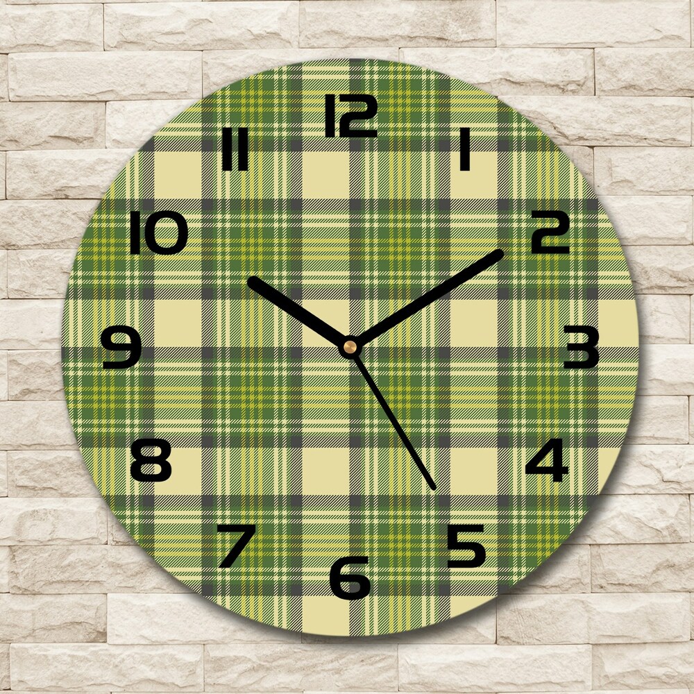 Round wall clock Green grille