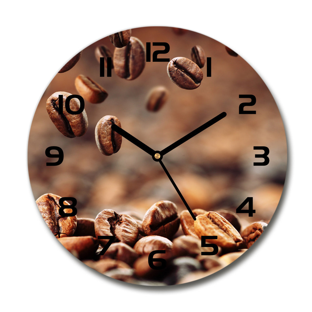 Round wall clock Coffee beans