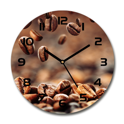 Round wall clock Coffee beans