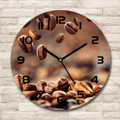 Round wall clock Coffee beans