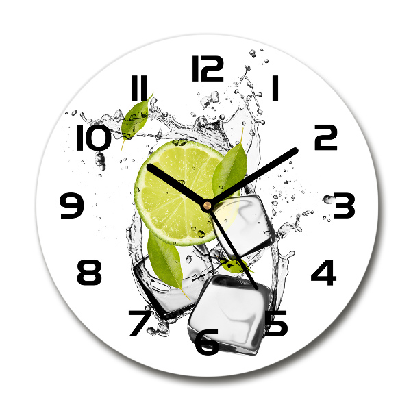 Round wall clock Ice lime