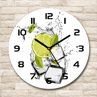 Round wall clock Ice lime