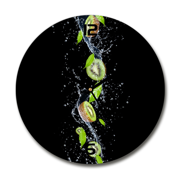 Round wall clock Kiwi and water