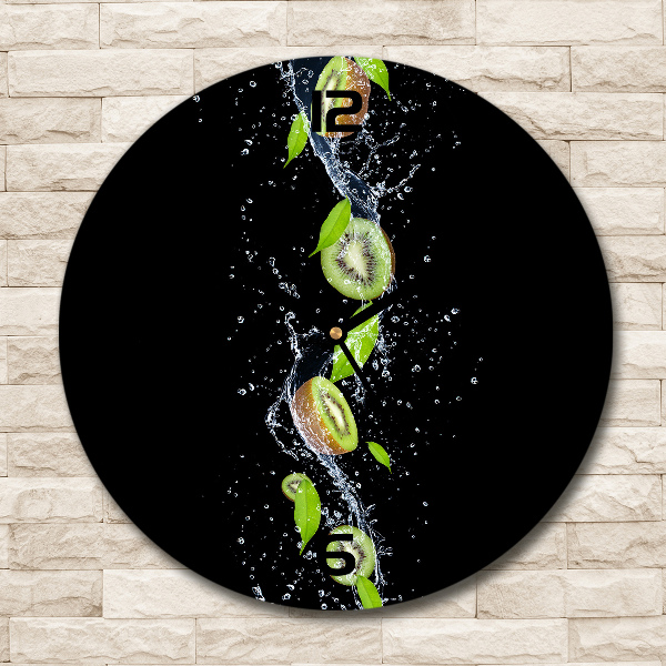 Round wall clock Kiwi and water