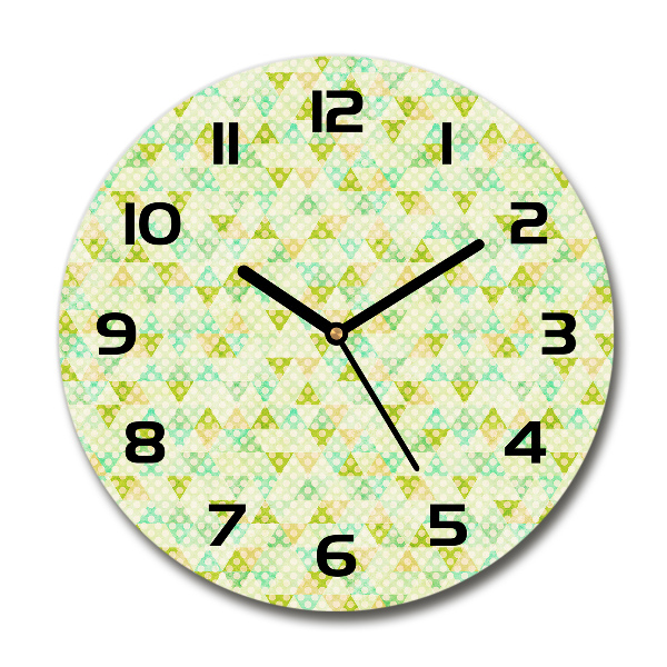 Round wall clock Geometric background