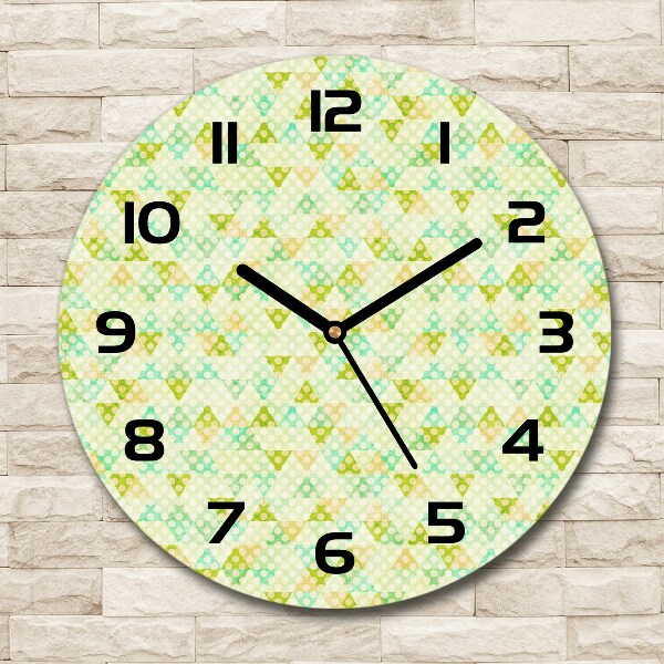 Round wall clock Geometric background