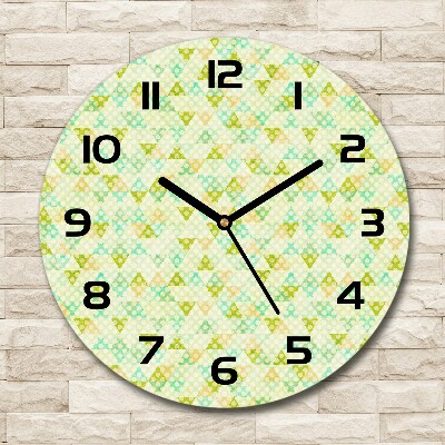 Round wall clock Geometric background