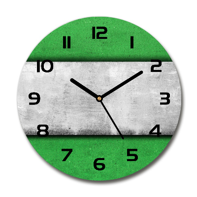 Round wall clock Green wall