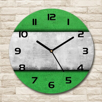 Round wall clock Green wall