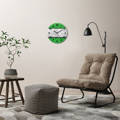 Round wall clock Green wall