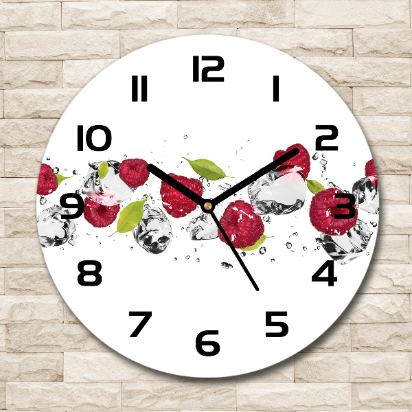 Round wall clock Raspberry and water