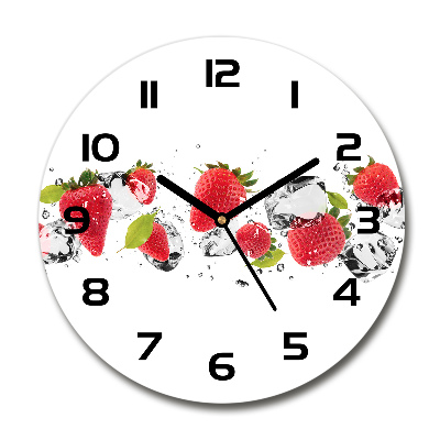 Round wall clock Strawberries and water