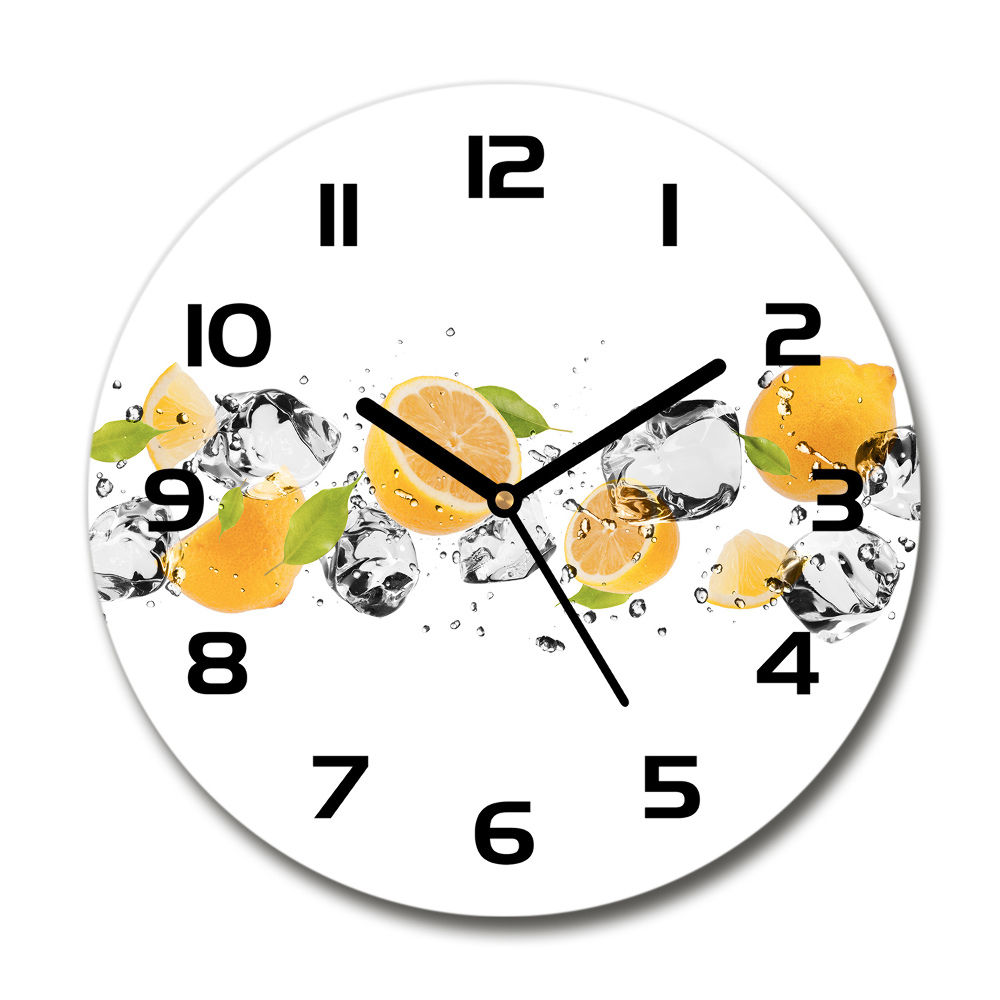 Round wall clock Lemon and water