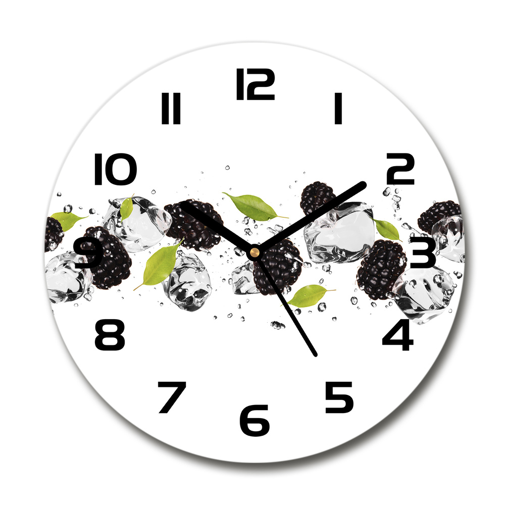 Round wall clock Cherries and water