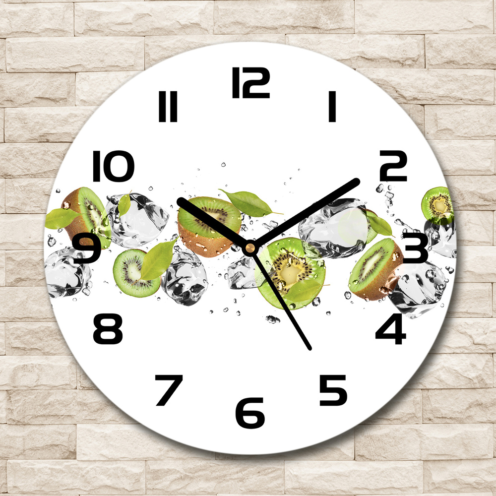 Round wall clock Kiwi and water