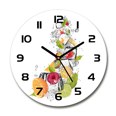 Round wall clock Ice fruit