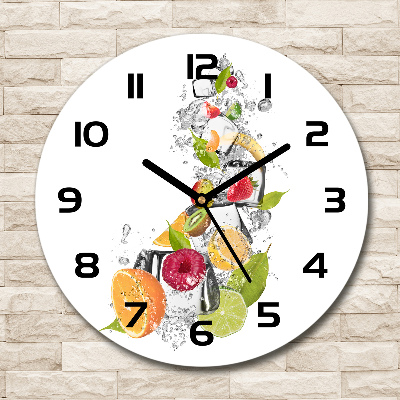 Round wall clock Ice fruit