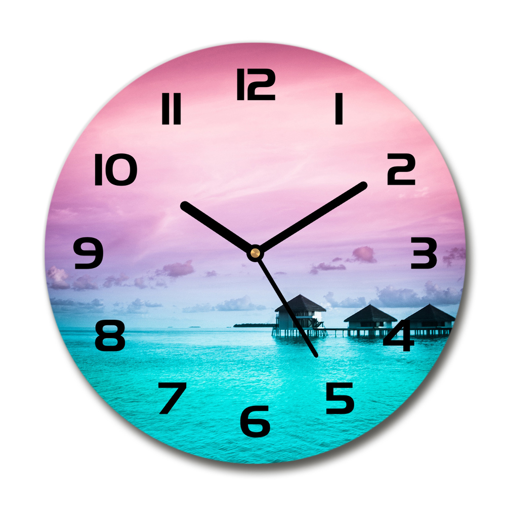 Round wall clock Bungalowy by the water