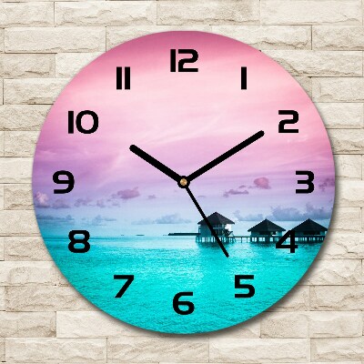 Round wall clock Bungalowy by the water