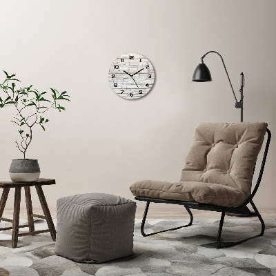 Round wall clock White wall stone