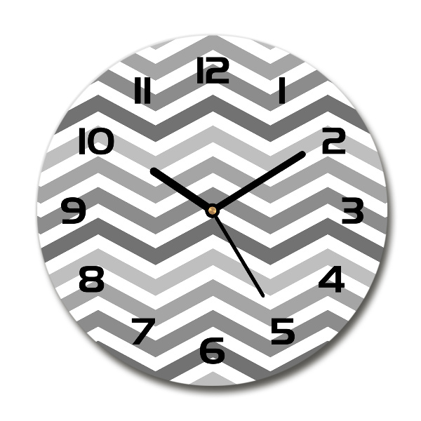 Round wall clock Gray zigzags