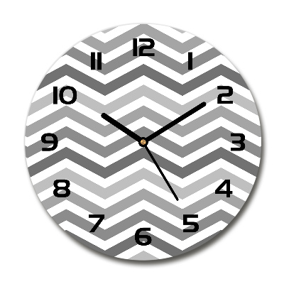 Round wall clock Gray zigzags