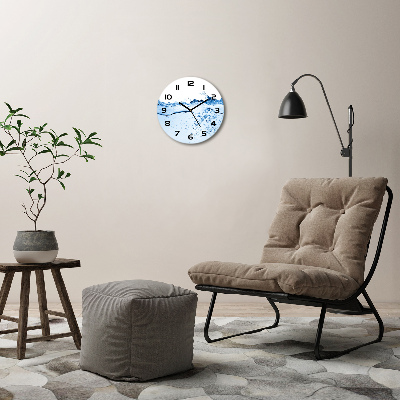 Round wall clock Water