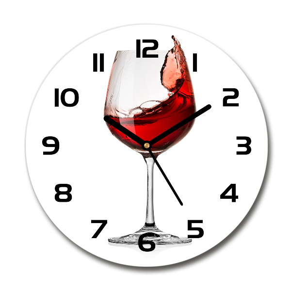 Round wall clock Red wine