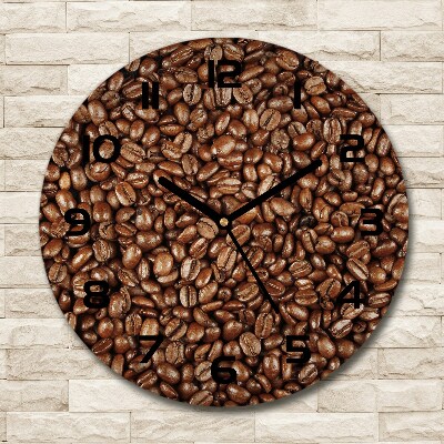 Round wall clock Coffee beans