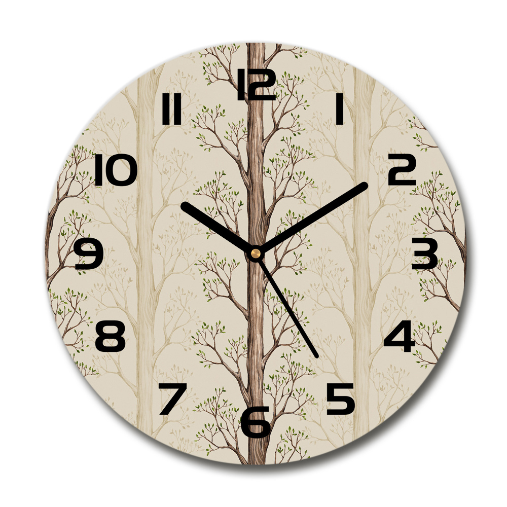 Round wall clock Trees