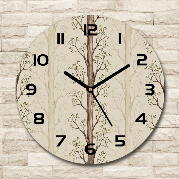 Round wall clock Trees