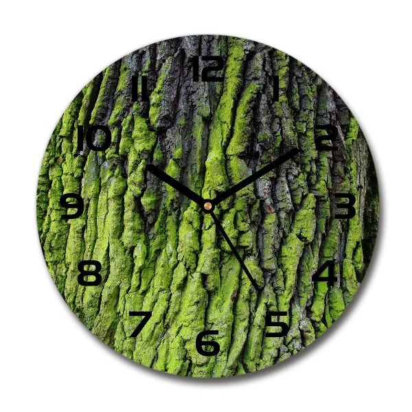 Round wall clock Tree bark