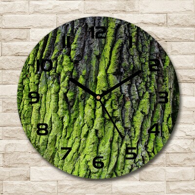 Round wall clock Tree bark