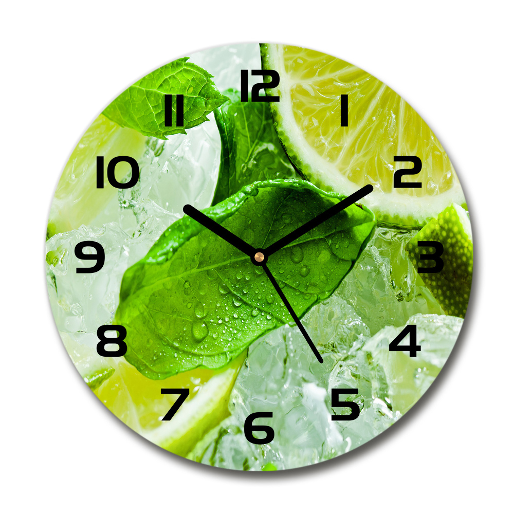 Round wall clock Ice lime