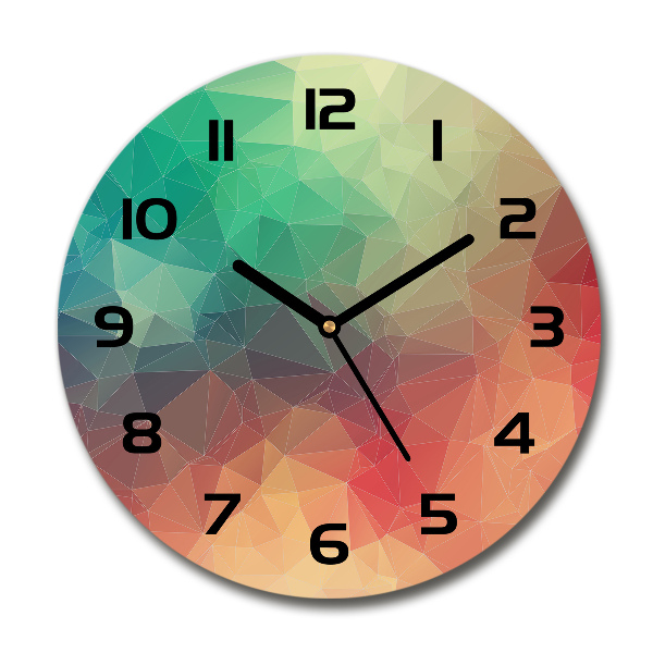 Round wall clock Geometric background