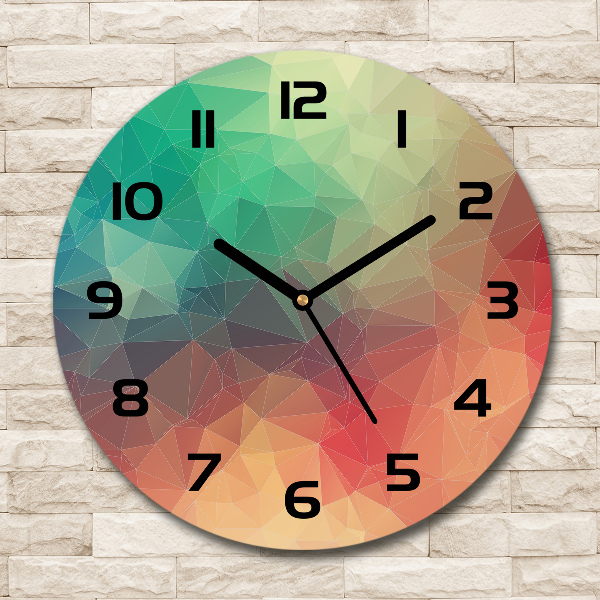 Round wall clock Geometric background